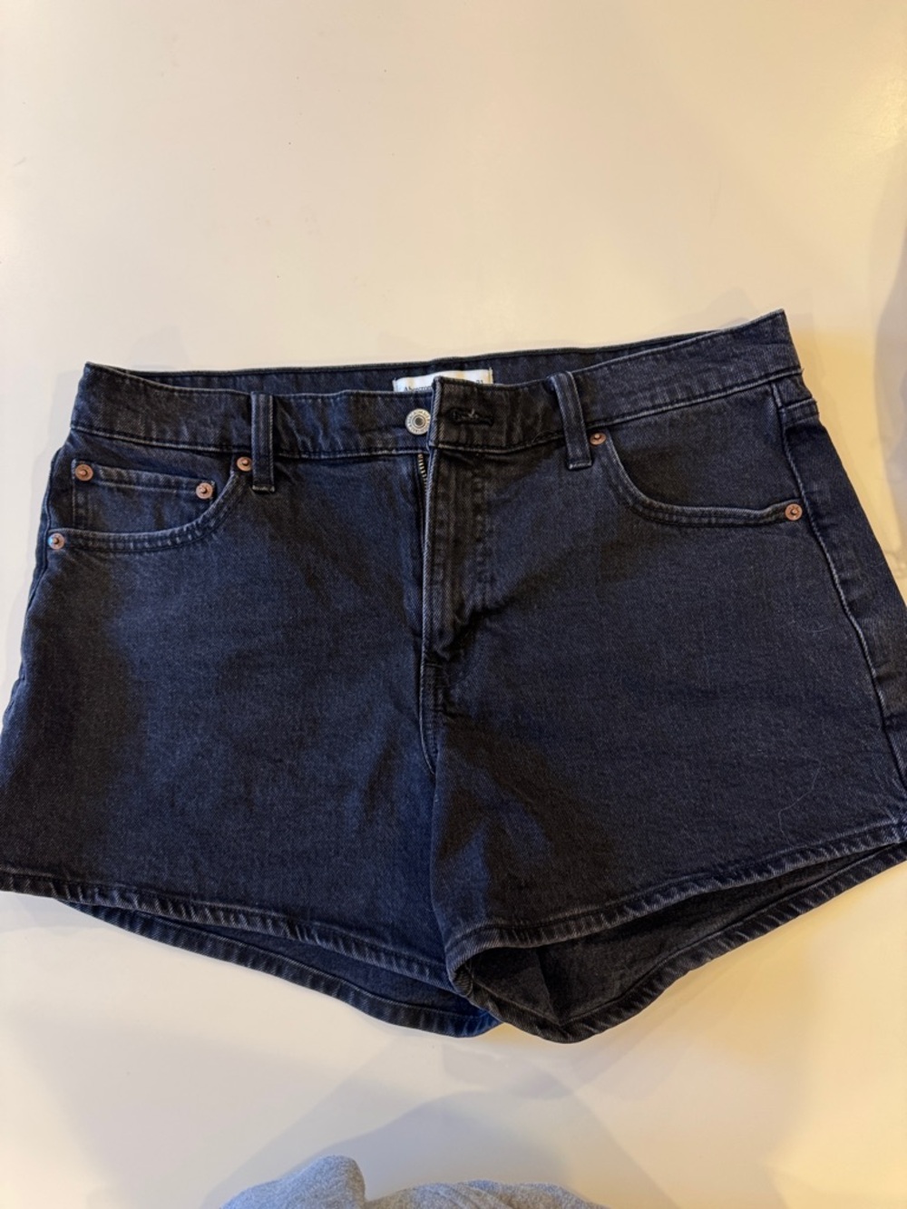 Abercrombie Black High-Rise Denim Shorts - Women